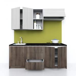 Tủ bếp, Melamine - 2000x620x2350